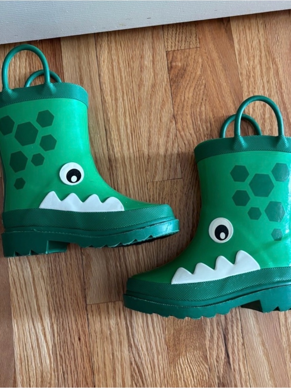 Lily & Dan Kids Green Alligator Rain Boots
